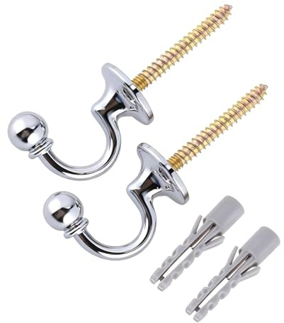 Tharvolex 2 PCS U-Shaped Curtain Holdbacks - Decorative Metal Tiebacks for Elegant Styling - Space-Saving Hooks for Home Decor