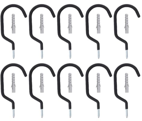 Alasum 10pcs Metal Wall Bike Storage Hooks for Garage, Indoor Bicycle Rack Hangers with Pedal Holders, Multipurpose Utility Hooks for Basement and Home Organization