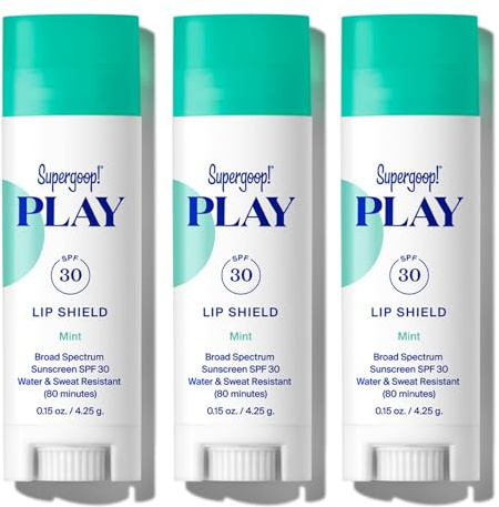 Supergoop! PLAY Lip Shield SPF 30 with Shea Butter (0.15 oz) (Pack of 3)