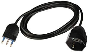 Poly Pool PP2621.1Q 3mt Prolunga Elettrica sp.16A pr.pl.10/16A 2P+T, Nero
