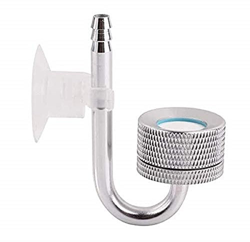 XLKJ Aquarium CO2 Diffusor, Aquarium CO2 Zerstäuber, Regler Reaktor für Aquarium Wasserpflanze, Silber