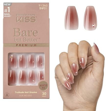 KISS Bare-But Better Premium Nails - Shine