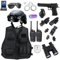 KalaDuck Disfraz Policía Niño 3 años, 14Piezas Accesorios Policía con Casco Policial, Chaleco SWAT, Walkie Talkie, Juguete Esposas, Juego de Rol de Disfraz Halloween Policía Juguetes para Niños Niñas