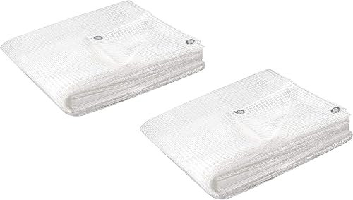 Kippen 6083Y - Confezione da 2 pezzi di Telone Retinato Trasparente con Grammatura da 130 g/m². Taglia 3x4 (12 m²)