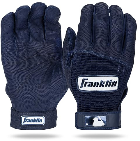 Franklin Sports MLB Classic Batting Gloves Baseball + Softball Gloves for Men and Women, Adult and Youth Sizes, Navy, Small for Adults