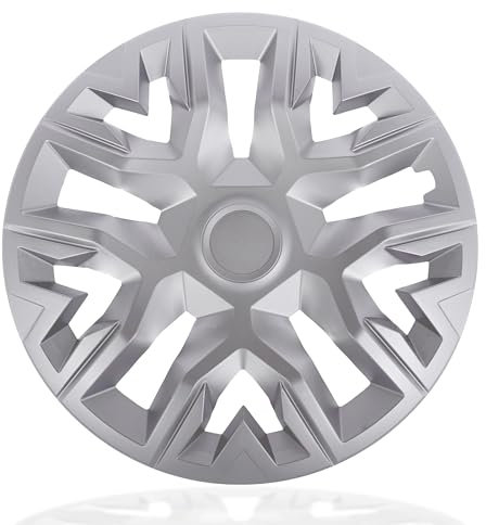 NRM The Best Silver Lot de 4 enjoliveurs 15 pour jantes en acier | 15 Argenté