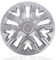NRM The Best Silver Lot de 4 enjoliveurs 15 pour jantes en acier | 15 Argenté