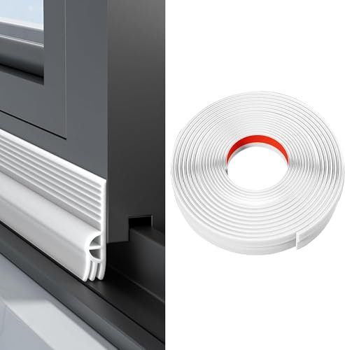 EnixwH Boudin De Porte Isolant Froid 200cm, Bas De Porte Anti Courant D'Air Door Draft Stopper, Joint D'éTanchéIté pour FenêTre Coulissante, pour L'Isolation Contre Froid Bruit Insectes (Blanc)