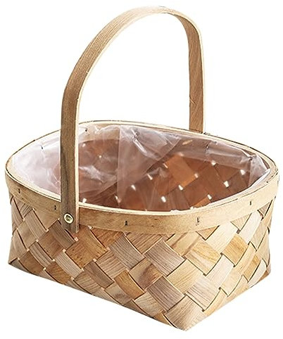 Toddmomy Cestino Intrecciato per Piante Contenitore Decorativo Stile Rustico con Manici per e Terrazze capacità Versatile per Fiori Freschi e Secchi