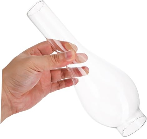 MUELODSIC Paralume Vetro Ricambio per Lampada a Olio e Cherosene, Vetro Trasparente, Stile Retrò, Sostituzione per Casa e Ambienti Interni