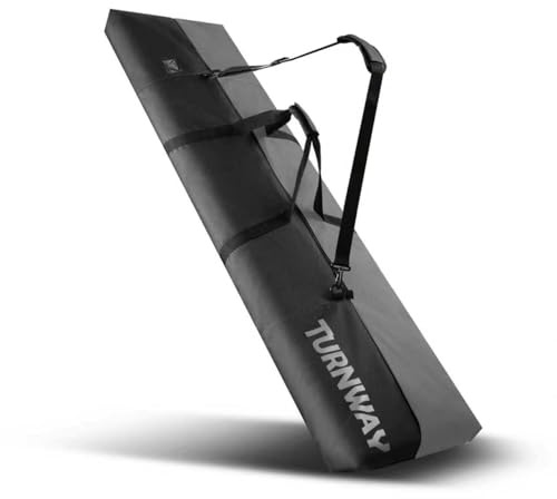 TurnWay Snowboard Bag | Store & Transport Snowboard Up to 165 cm & Extras | Waterproof - for Men, Women and Youth (Black-Grey)