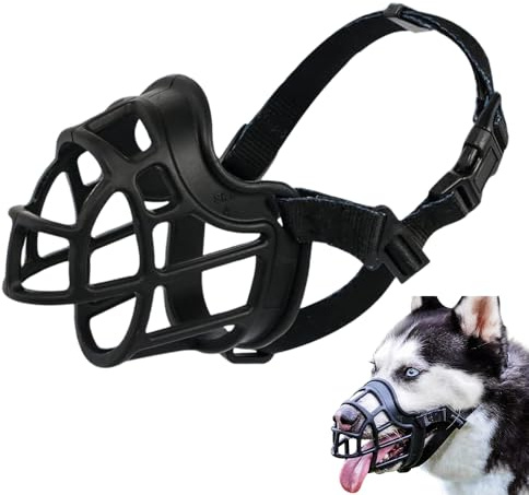 XFSRG Bozal para Perro Plástico Suave con Ventilación Seguridad contra Mordidas Lameduras Fácil de Usar Cómodo Práctico para Entrenamiento Higiene y Espacios Públicos
