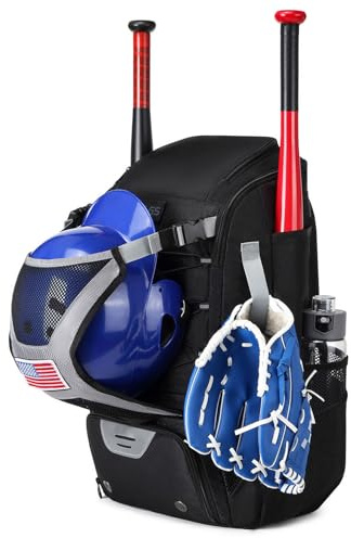 Borsa da baseball per giovani, portatile, leggera, per ragazzi, adolescenti, adulti, con comodo gancio per appenderla, per guanti, caschi, per allenamento, perfetta per uscire