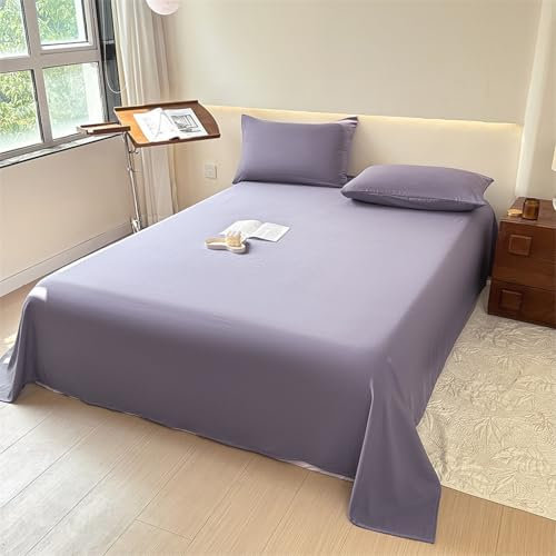 HAIBA Bettlaken ohne Gummizug 120x240cm Lila Glatte Bettlaken Betttuch ohne Gummizug, in 100% Baumwolle, auch für Tischdecken/Sommerlaken in vielen Größen