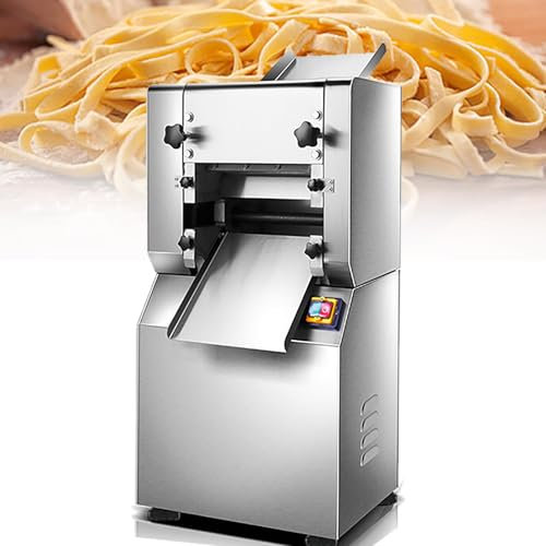 MáQuina para Hacer Pasta EléCtrica Comercial, MáQuina AutomáTica para Hacer Fideos, Prensadora de Masa Resistente 2 en 1, con Cuchilla de 1,5/2/3 mm, MáQuina Cortadora de Fideos,WideNoodle-2mm