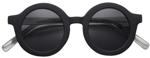 BABYMOCS Lunettes de Soleil Enfant 1,5-7 ans | Bioplastique Recyclé et Protection UV400 100% | Lunettes de Soleil Rondes Pour Garçons et Filles, Sans BPA | Fait main - Design suédois