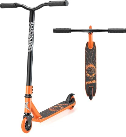 Xootz Magma - Patinete de Truco Freestyle con Barra en Y de Acero, Cubierta de Aluminio, rodamientos ABEC-7, agarres de Goma, Patinete Profesional para niños y Adolescentes