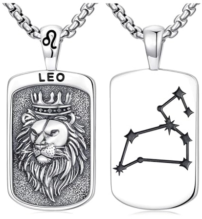 PROESS Stjärntecken halsband 925 sterlingsilver 12 stjärnbilder hänge horoskop astrologi halsband stjärntecken smycken gåvor för kvinnor män, Sterlingsilver