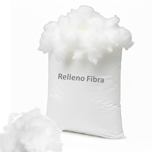 Genérico MARCAVI | Relleno de Microfibra de 2Kg para Cojines, Peluches y Manualidades con Interior Mullido – Relleno Fibra Hueca Siliconada Tacto Pluma, Esponjoso y Suave
