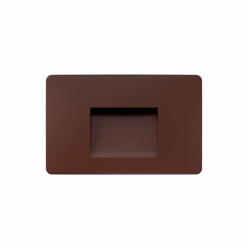 Beneito & Faure - Lampada da parete a LED da incasso Mis Sq 3W IP65 con interruttore 2700K/3200K/4000K Corten