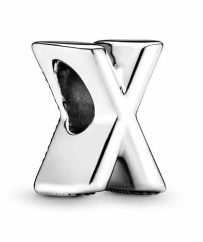 WEIMU Bokstavsberlocker silver amuletter hängen silver 925 för armband, stopp charm hängen, pärlberlocker, kompatibla med europeiska armband och halsband för kvinnor