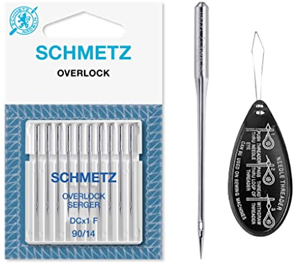 Schmetz Overlock / Serger DCx1 F Sewing Machine Needles, Size 90/14 (Pack of 10)