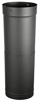 AllFuel HST 18 to 30 Telescoping Pipe for 6 Diameter Black Single Wall Stove Pipe