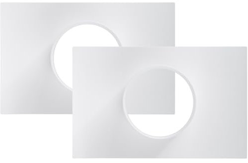 Vent Systems Connettore per condotto di ventilazione dell'aria da 100 mm con flangia per tubo di ventilazione dritto in plastica, 10 cm, confezione da 2