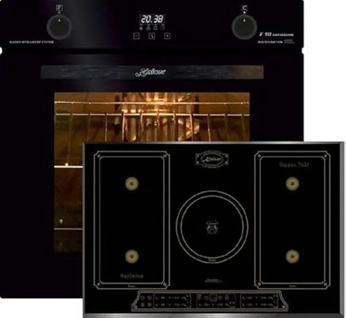 Kaiser Set de cuisinières à induction EH 6367 + KCT 7797 Em Four électrique, Autark, 79L, four encastré, 10 fonctions + Flex Retro Plaque de cuisson à induction 60 cm encastrable Autark