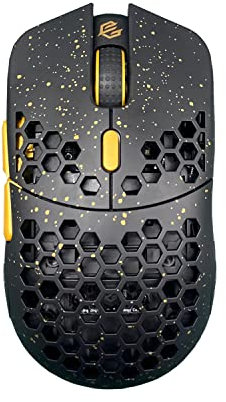 G-Wolves Hati Stardust Gaming-Maus, kabelgebunden, ultraleicht, Wabenmuster, bis zu 12000 cpi - 3389 (58 g) (Golden Color)