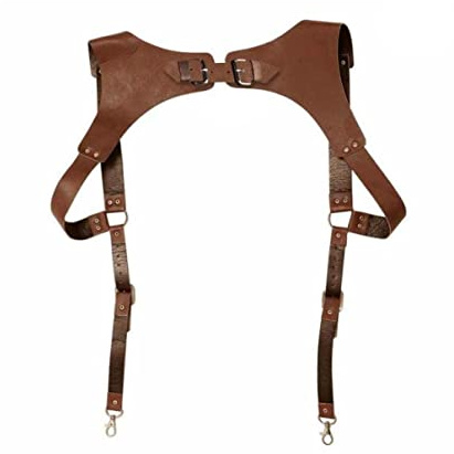 SCORRO Bretelle Uomo Bretella in Pelle Vintage da Uomo Medievale Rinascimentale Abbigliamento Spalla Accessori Cintura Cinturino Imbracatura Petto Bretelle