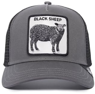 Goorin Bros. The Farm - Gorra de malla unisex, con tira ajustable trasera, color gris (la oveja negra, The Black Sheep), talla única, talla única
