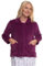 Superweiche Damen-Bettjacke aus Fleece, pflaume, 16-18