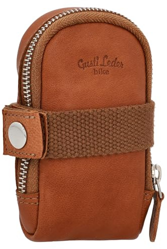 Gusti UDO B. Sacoche de Selle en Cuir avec Sacoche de vélo imperméable pour Outils, Sac en Cuir Marron Vintage