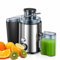 Blendra Centrifugal Juicer Machines 800W, Whole Fruit & Vegetable, 50mm Wide Mouth Juicer Extractor with Dual Speed, Easy to Clean with Overheat Protection (Silver)