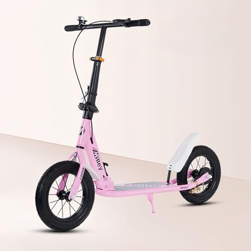 Patinete Urbano XXL De 290 Mm con Ruedas Grandes para Adultos, Patinete Urbano Plegable con Freno De Mano Y Freno para Adultos Y Niños, Capacidad De Carga De 150 Kg D