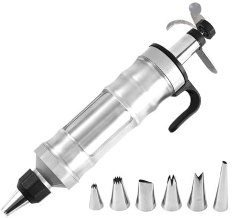 Siringa Per Pasticceria In Acciaio Inox Stainless Steel Cake Cream Decorating Sets Cookie Making Machine Nozzles Mold Pastry Syringe Extruder Kitchen Baking Tools Per Cupcake, Biscotti(Style 2)