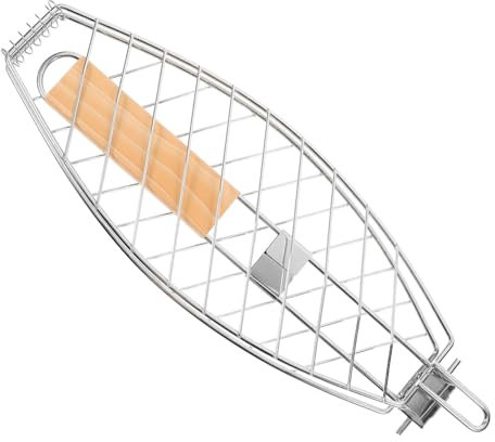 Cabilock Panier à Poisson Pliant pour Barbecue De Gril avec Poignée Outil De Barbecue pour Poissons Et Légumes