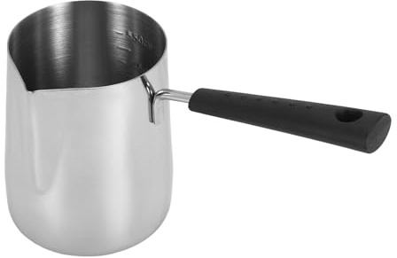 NISHZHU 600 Ml Türkische Kaffee Rostfreier Stahl Milch- und Kaffee Wärmer Schokoladen Butter Schmelzen Topf mit Hitzebeständigem