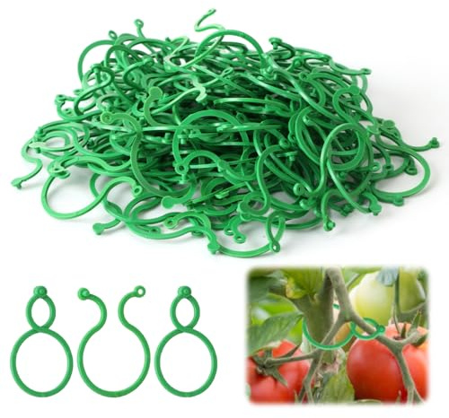 Fanxaolnes 200 pinzas de plástico para plantas de jardín, clips para plantas de invernadero, plantas trepadoras, flores y verduras