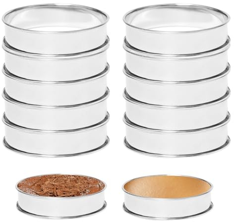 Pilikoll 10 Pezzi Ø 10cm Anelli per Torte Rotondo Anelli per Muffin in Acciaio Inossidabile 430 Anelli da Forno Rotondi Doppi Arrotolati per Pasticcini,Torte Mousse,Muffin, Melette, Frittelle