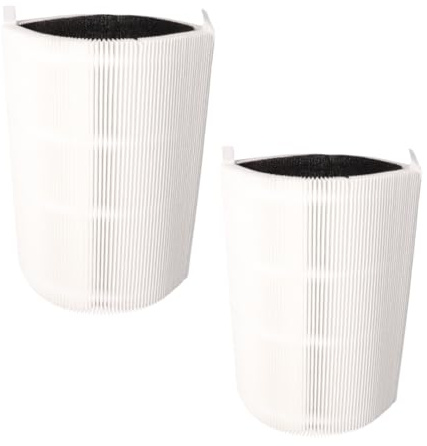 Finest-Filters Compatible Replacement Air Purifier Filters for Blueair Blue Pure 411, 411+ & 3210 – 2 Pack HEPA + Activated Carbon, Fits Blueair 411 Series Purifiers