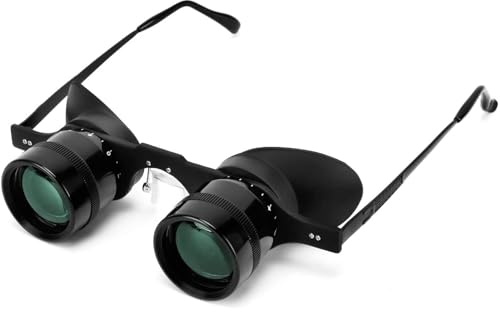 Professional Hands-Free Binocular Glasses for Fishing, Bird Watching, Sports, Concerts, Theater, Opera, TV, Sight Seeing, Hands-Free Opera Glasses for Adults (Green Film Optics)-Upgraded