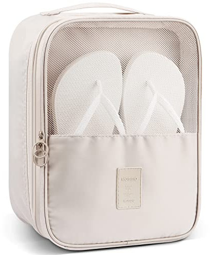 Mossio Schuhtasche für 3 Paar Schuhe für Reisen und den täglichen Gebrauch. Aufbewahrungstasche, Beige, One_Size