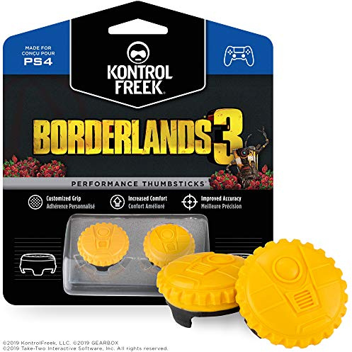 KontrolFreek Borderlands 3 Claptrap Performance Thumbsticks für PlayStation 4 (PS4) und PlayStation 5 (PS5) | 2 x Mittel Konvex | Gelb