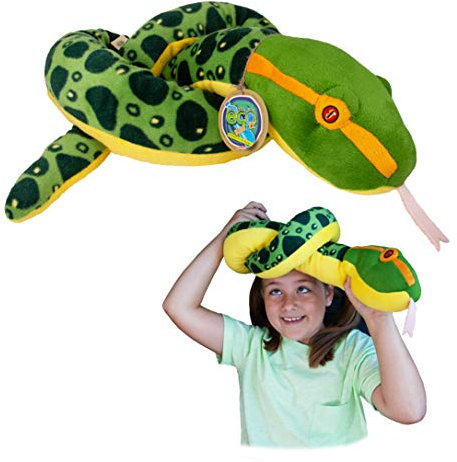 EcoBuddiez Sssnakes - Anakonda von Deluxebase. 140cm Plüschtier. Weicher und kuschelig Plüsch aus recycelten Plastikflaschen. Perfektes umweltfreundliches kuschelig Geschenk für Kinder.