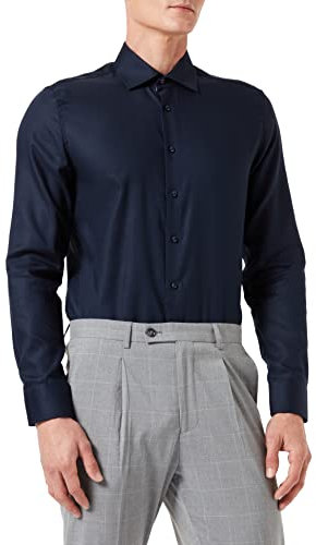 Seidensticker Herren Business-Hemd - Slim Fit - Bügelfrei - Kent-Kragen - Langarm - Patch - 100% Baumwolle