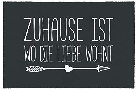 Fußmatte KÖLN 'Liebe', 50 x 75 cm in dunkelgrau, Größe:50 x 75 cm