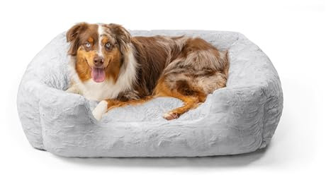 Best Friends by Sheri Soothe & Snooze Lounge Lux - Hundebett - Memory-Foam - rechteckig/waschbar - Grau - L 91 x 69 cm