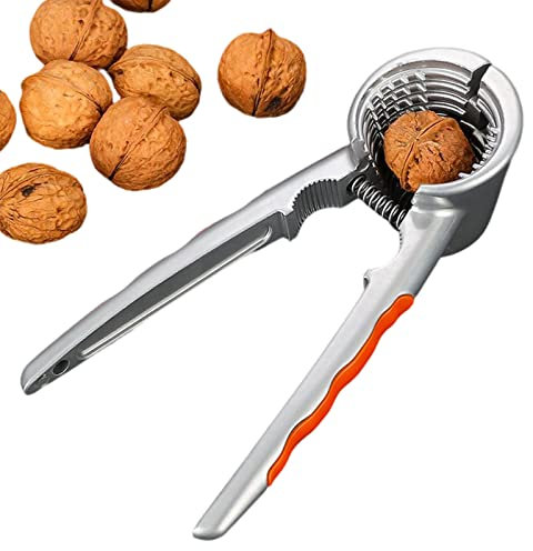 Schiaccianoci Schiaccia Noci e Mandorle e Nocciole Antiscivolo Schiaccianoci Schiaccianoci Conico in Metallo Schiaccianoci Con Manico in Silicone per Noce, Pecan, Pistacchi, Nocciola, Frutti di Mare